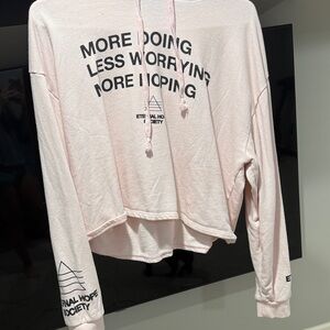 Mighty Fine Light Pink Motivational Hoodie